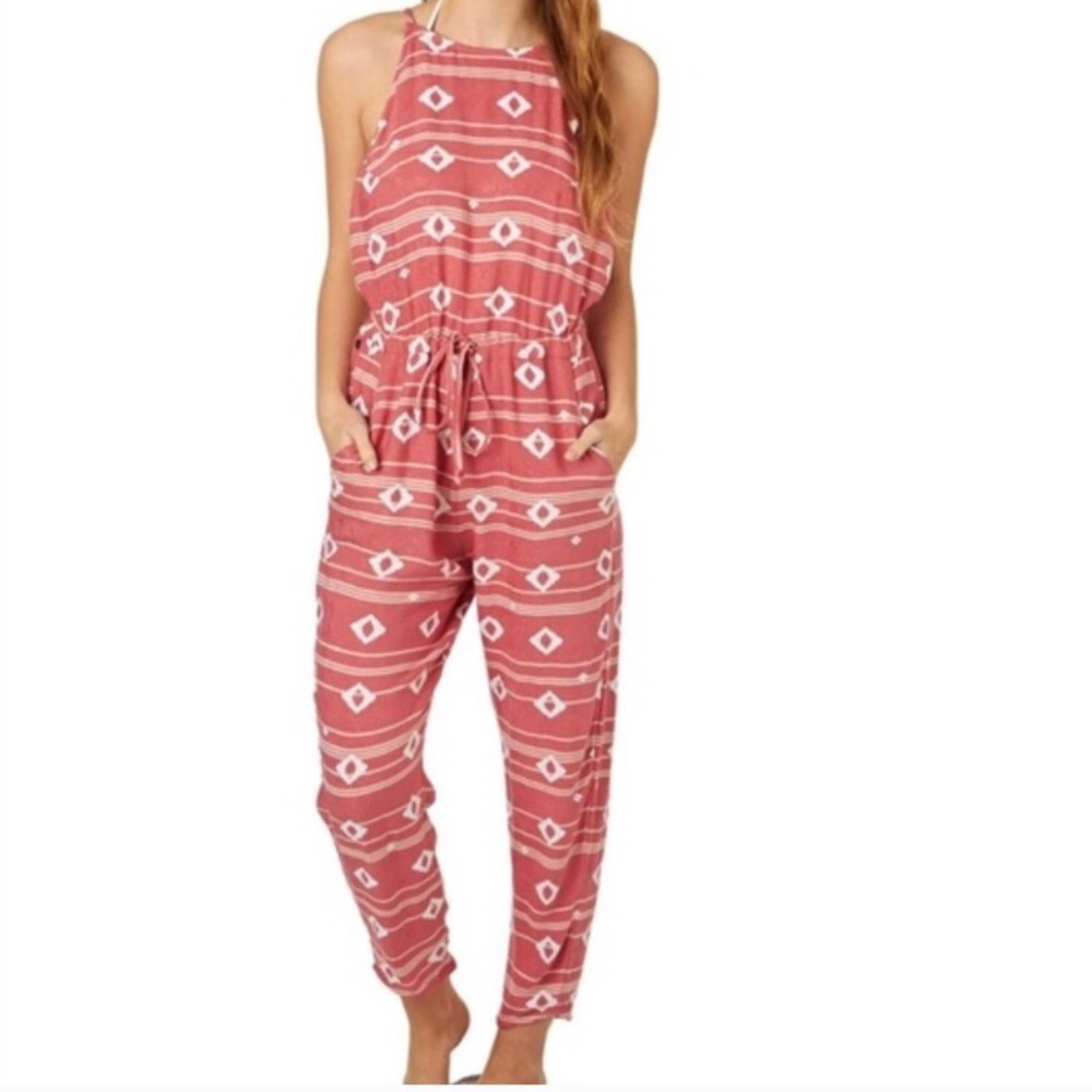 Coral Aztec Dakota Jumpsuit